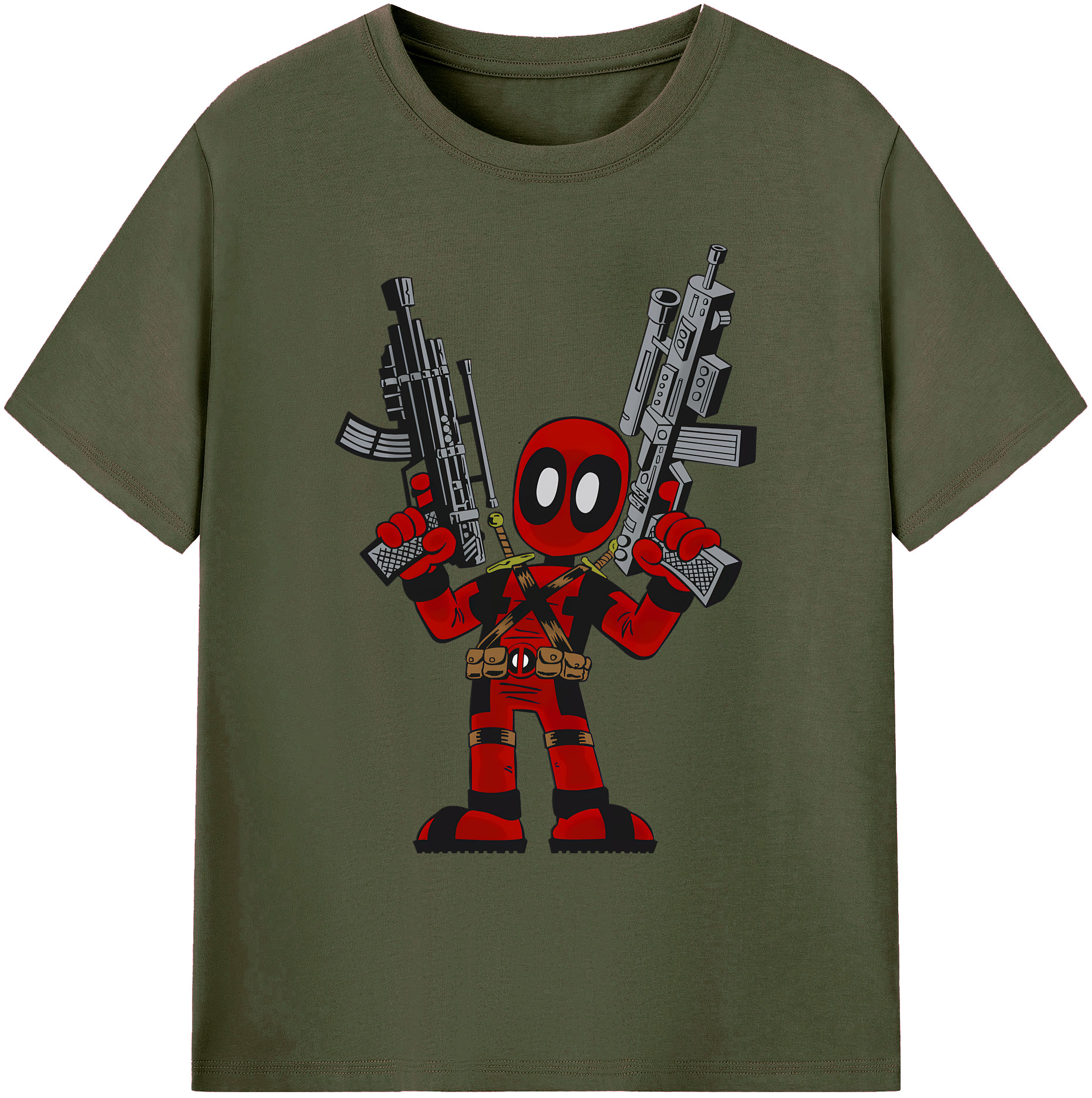 （画像用） Deadpool デッドプール 綿100％ メンズ半袖Tシャツ｜肌触りやわらか＆通気性